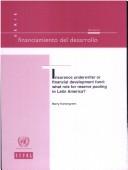 Cover for Insurance underwriter or financial development fund