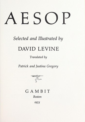 Cover for The fables of Aesop