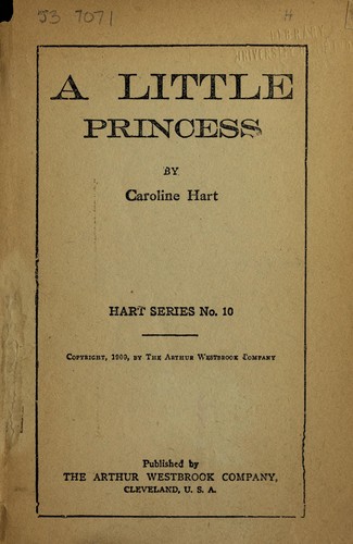 Cover for A little princess