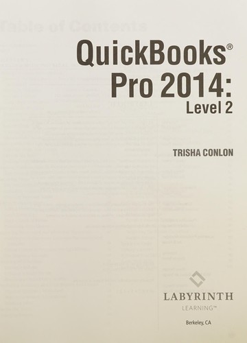 Cover for QuickBooks Pro 2014, Level 2