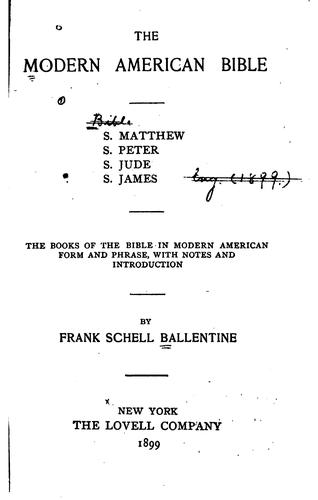 Cover for S. Matthew, S. Peter, S. Jude, S. James: The Books of the Bible in Modern ...