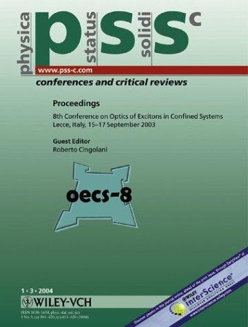Cover for Proceedings of the 8th Conference on Optics of Excitons in Confined Systems (OECS-8). Lecce, Italy, 15-17 September 2003: physica status solidi (c) - conferences ... Solidi: Conferences & Critical Reviews)