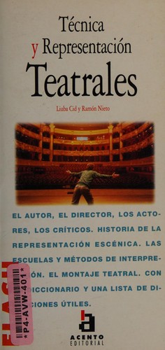 Cover for Técnica y representación teatrales