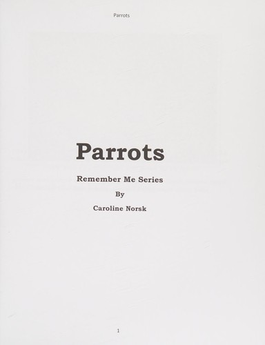 Cover for Parrots
