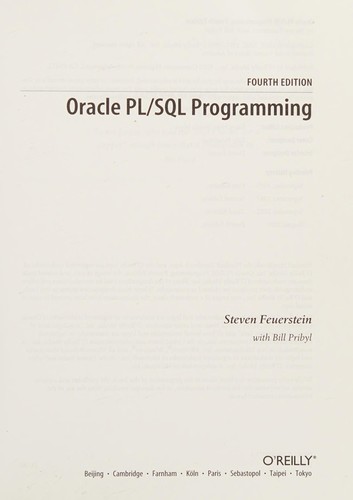 Cover for Oracle PL/SQL programming