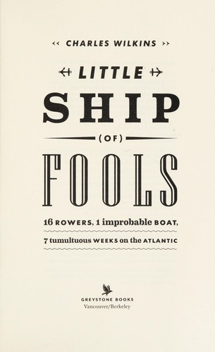 Cover for Little ship of fools
