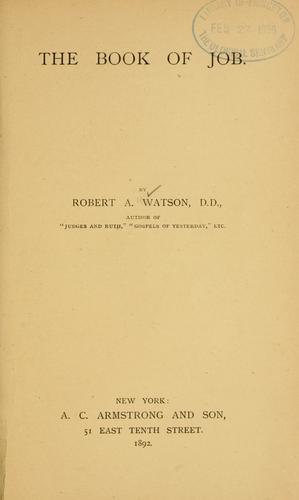 Cover for book of Job