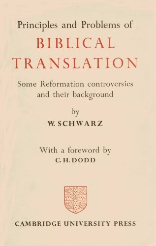Cover for Principles and problems of biblical translation