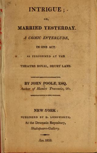 Cover for Intrigue