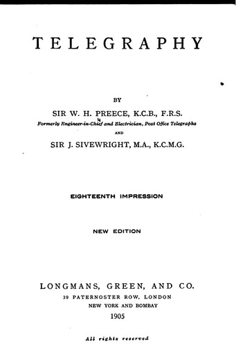 Cover for Telegraphy