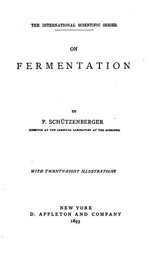 Cover for On fermentation