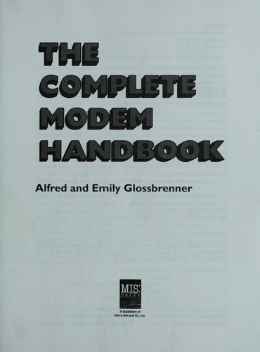 Cover for The complete modem handbook