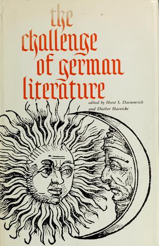 Cover for The challenge of German literature