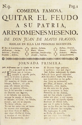 Cover for Quitar el feudo a su patria, Aristomenes Mesenio