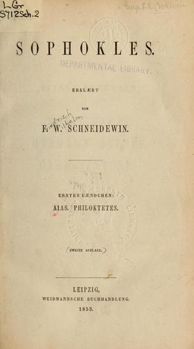 Cover for Sophokles