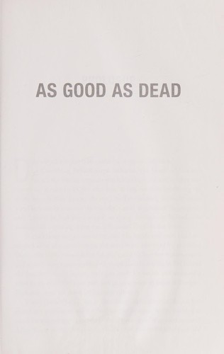 Cover for As good as dead