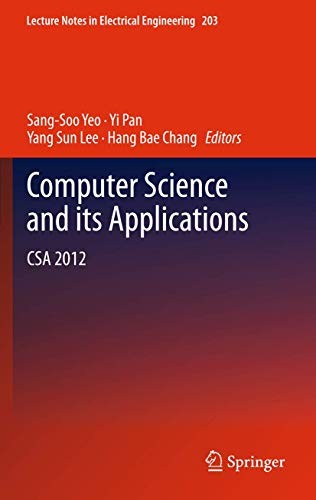 Cover for Computer Science and its Applications