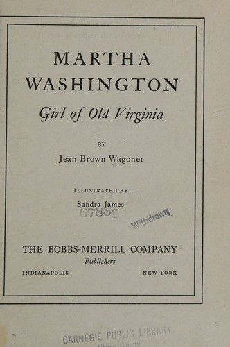 Cover for Martha Washington