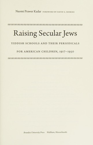 Cover for Raising secular Jews