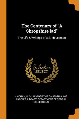 Cover for The Centenary of a Shropshire Lad