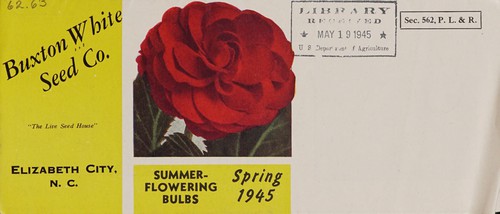 Cover for Summer-flowering bulbs, spring 1945