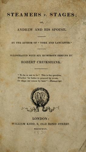 Cover for Steamers v. stages, or, Andrew and his spouse