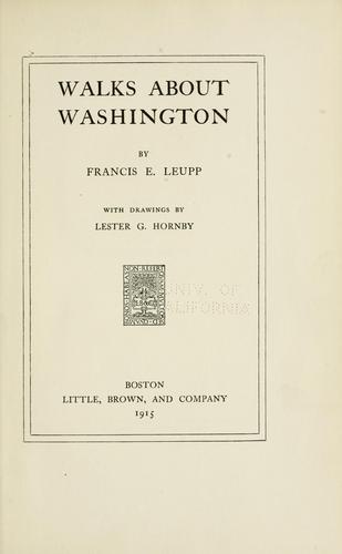 Cover for Walks about Washington
