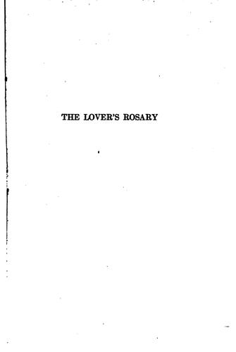 Cover for The lover's rosary