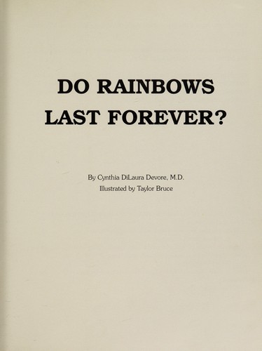 Cover for Do rainbows last forever?