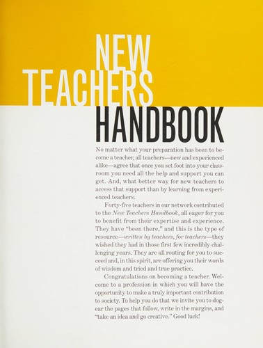 Cover for New Teachers Handbook