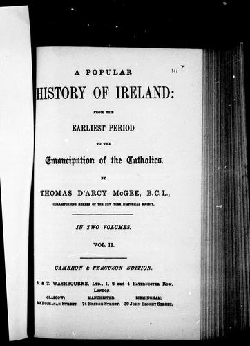 Cover for A Popular History of Ireland