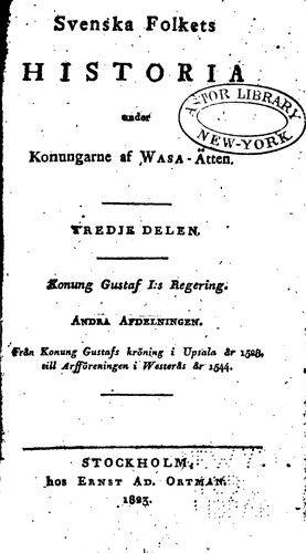 Cover for Svenska Folkets Historia under Konungarne af Vasa Atten