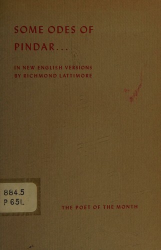 Cover for Some Odes of Pindar in New English Versions