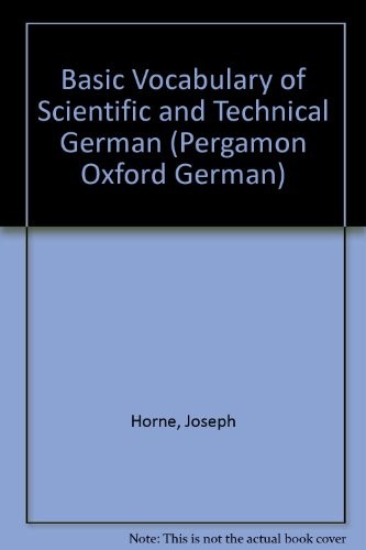 Cover for A basic vocabulary of scientific and technological German