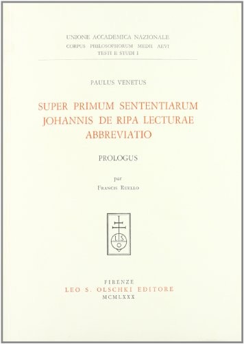 Cover for Super primum Sententiarum Johannis de Ripa lecturae abbreviatio.