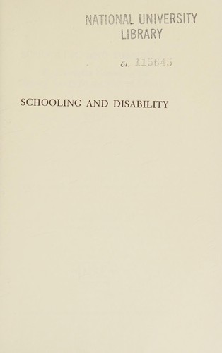 Cover for Schooling and disability