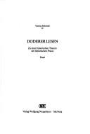 Cover for Doderer lesen