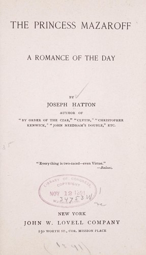 Cover for The Princess Mazaroff
