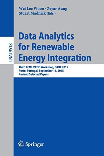 Cover for Data Analytics for Renewable Energy Integration
