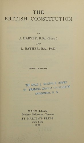 Cover for The British constitution