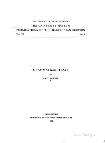 Cover for Historical texts
