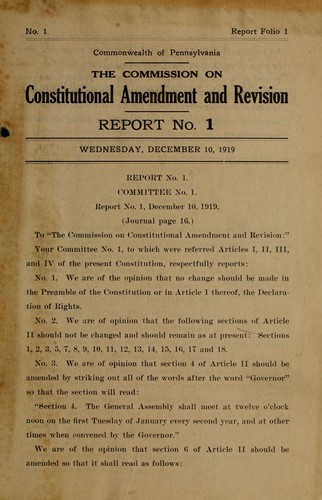 Cover for Report