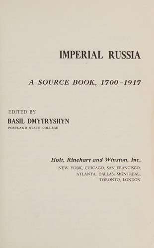 Cover for Imperial Russia