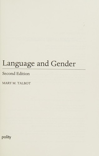 Cover for Language and gender