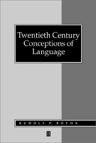Cover for Twentieth century conceptions of language