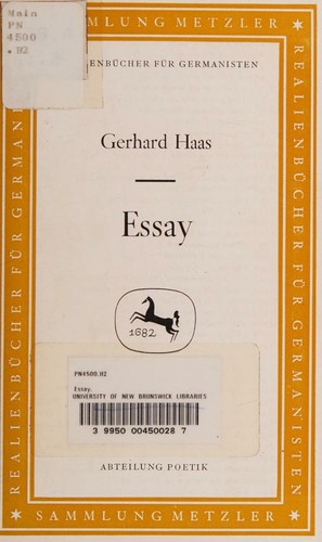 Cover for Essay.