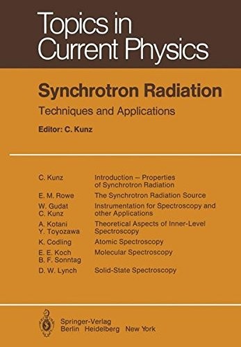Cover for Synchrotron Radiation: Techniques and Applications (Topics in Current Physics)