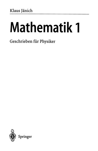 Cover for Mathematik 1
