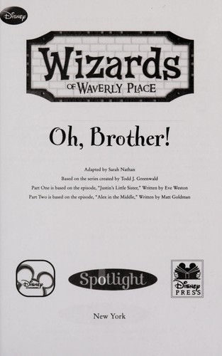 Cover for Oh, brother!