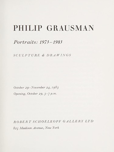 Cover for Philip Grausman: Sculpture and Drawings